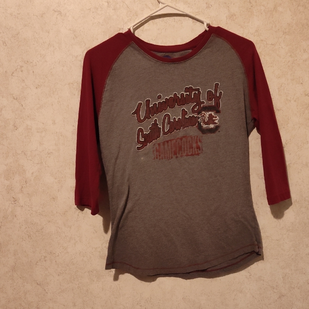 NCAA Gray and Red gamecocks shirt